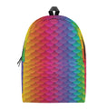 Rainbow Mermaid Scale Pattern Print School Backpack