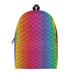 Rainbow Mermaid Scale Pattern Print Backpack