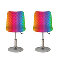 Rainbow Mermaid Scale Pattern Print Bar Stool Covers