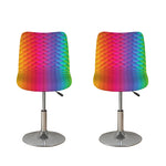 Rainbow Mermaid Scale Pattern Print Bar Stool Covers