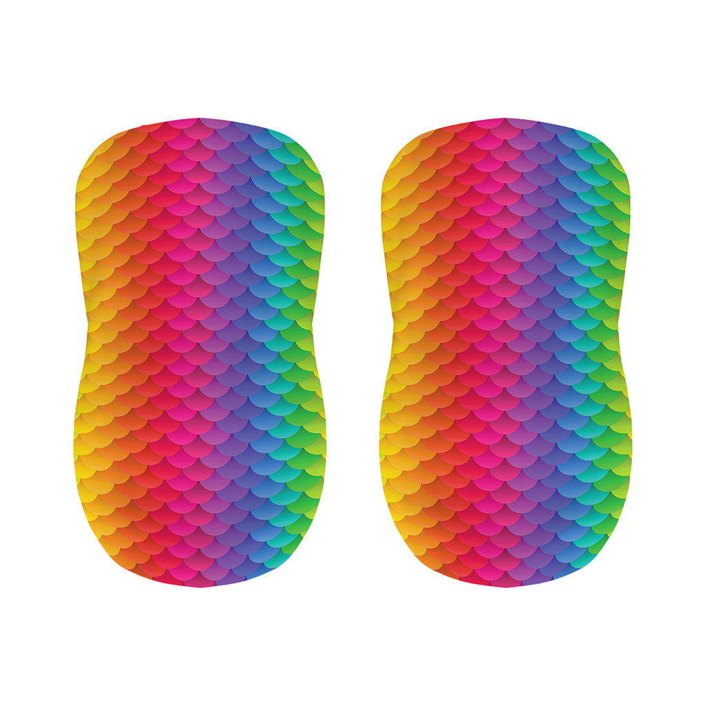 Rainbow Mermaid Scale Pattern Print Bar Stool Covers