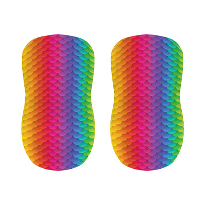 Rainbow Mermaid Scale Pattern Print Bar Stool Covers