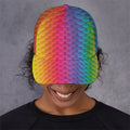 Rainbow Mermaid Scale Pattern Print Baseball Cap