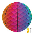 Rainbow Mermaid Scale Pattern Print Basketball