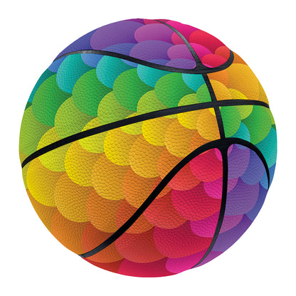 Rainbow Mermaid Scale Pattern Print Basketball