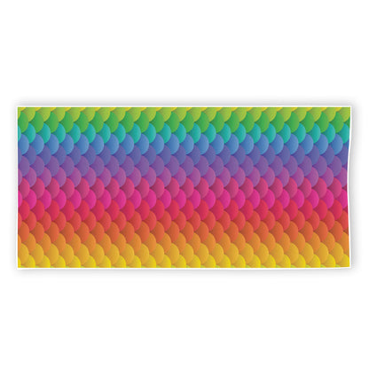 Rainbow Mermaid Scale Pattern Print Beach Towel