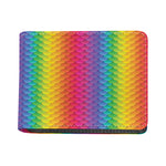 Rainbow Mermaid Scale Pattern Print Bifold Wallet