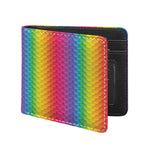 Rainbow Mermaid Scale Pattern Print Bifold Wallet