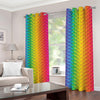 Rainbow Mermaid Scale Pattern Print Blackout Grommet Curtains