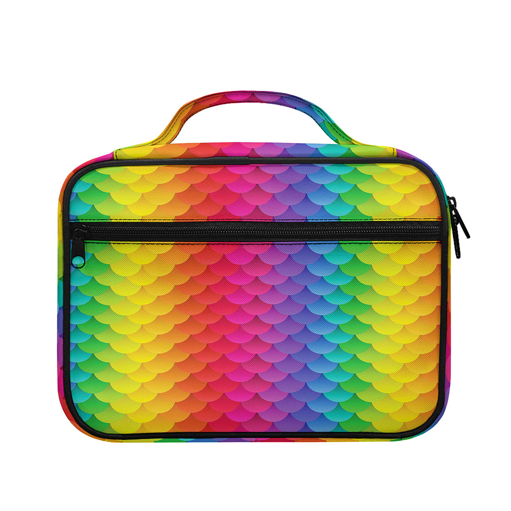 Rainbow Mermaid Scale Pattern Print Briefcase Bible Bag