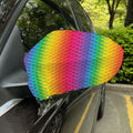 Rainbow Mermaid Scale Pattern Print Car Side Mirror Covers