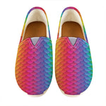 Rainbow Mermaid Scale Pattern Print Casual Shoes
