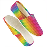 Rainbow Mermaid Scale Pattern Print Casual Shoes