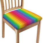 Rainbow Mermaid Scale Pattern Print Chair Cushion Cover