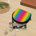 Rainbow Mermaid Scale Pattern Print Coin Purse
