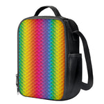 Rainbow Mermaid Scale Pattern Print Crossbody Lunch Bag
