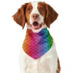 Rainbow Mermaid Scale Pattern Print Dog Bandana