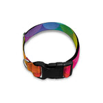 Rainbow Mermaid Scale Pattern Print Dog Collar