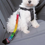 Rainbow Mermaid Scale Pattern Print Dog Seat Belt