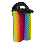Rainbow Mermaid Scale Pattern Print Double Neoprene Wine Tote