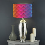 Rainbow Mermaid Scale Pattern Print Drum Lamp Shade