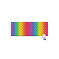 Rainbow Mermaid Scale Pattern Print Extended Mouse Pad
