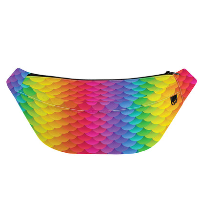 Rainbow Mermaid Scale Pattern Print Fanny Pack
