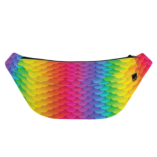 Rainbow Mermaid Scale Pattern Print Fanny Pack