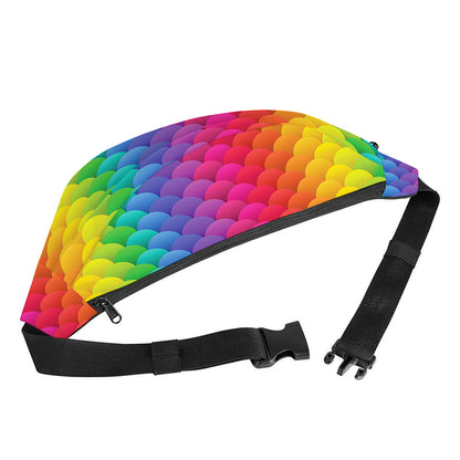 Rainbow Mermaid Scale Pattern Print Fanny Pack