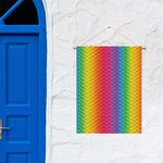 Rainbow Mermaid Scale Pattern Print Garden Flag