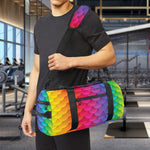 Rainbow Mermaid Scale Pattern Print Gym Bag