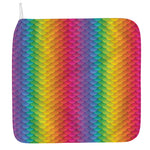 Rainbow Mermaid Scale Pattern Print Hand Towel