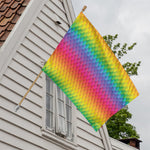 Rainbow Mermaid Scale Pattern Print House Flag