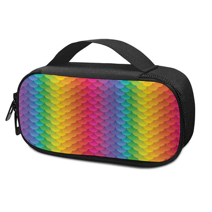 Rainbow Mermaid Scale Pattern Print Insulin Cooler Travel Case