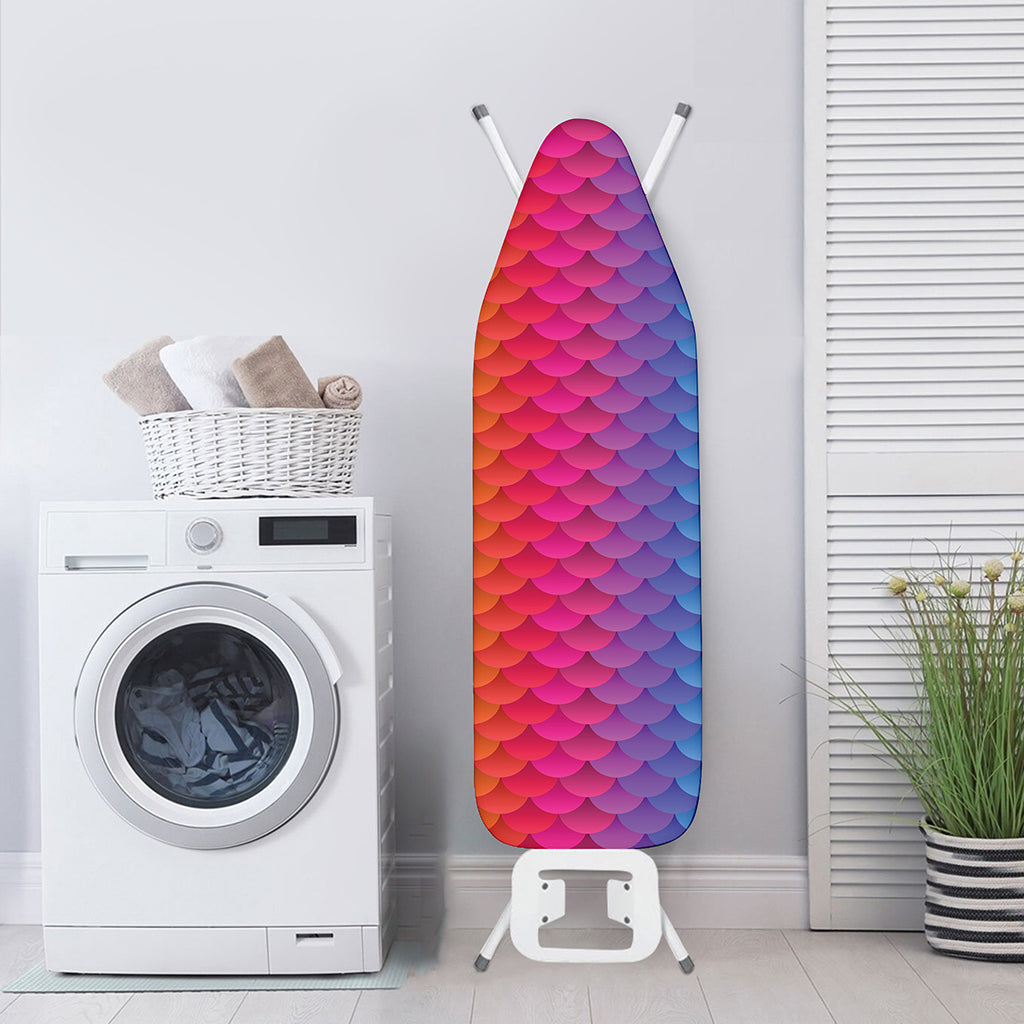 Rainbow Mermaid Scale Pattern Print Ironing Board Cover
