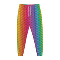 Rainbow Mermaid Scale Pattern Print Jogger Pants