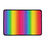 Rainbow Mermaid Scale Pattern Print Kitchen Mat