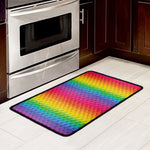 Rainbow Mermaid Scale Pattern Print Kitchen Mat