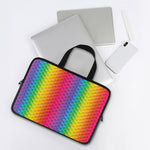 Rainbow Mermaid Scale Pattern Print Laptop Sleeve With Handle