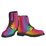 Rainbow Mermaid Scale Pattern Print Backpack