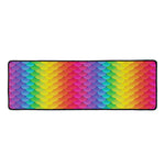 Rainbow Mermaid Scale Pattern Print Long Kitchen Mat