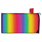 Rainbow Mermaid Scale Pattern Print Mailbox Cover