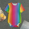 Rainbow Mermaid Scale Pattern Print Men's Bodysuit