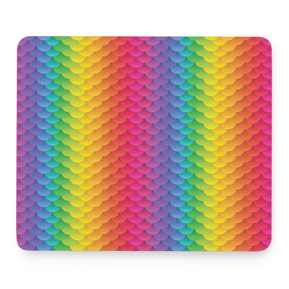 Rainbow Mermaid Scale Pattern Print Mouse Pad