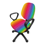 Rainbow Mermaid Scale Pattern Print Office Chair Cover