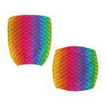Rainbow Mermaid Scale Pattern Print Office Chair Cover
