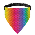 Rainbow Mermaid Scale Pattern Print Over The Collar Dog Bandana