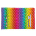 Rainbow Mermaid Scale Pattern Print Placemat