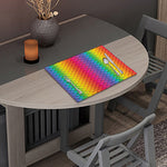 Rainbow Mermaid Scale Pattern Print Placemat
