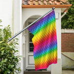 Rainbow Mermaid Scale Pattern Print Polyester Flag